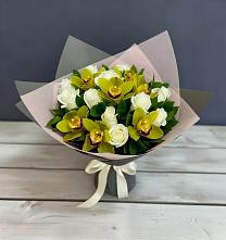 Букет цветов из:  Орхидеи и Розы в Жирнове