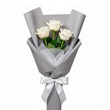 Букет 3 белые розы #REPLACE_PRED# Жирнове