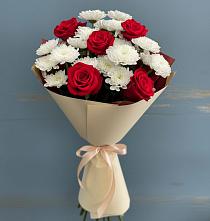 Букет цветов из:  Розы и Хризантемы в Жирнове