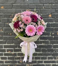 Букет цветов из:  Герберы и Хризантемы в Жирнове