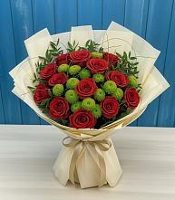 Букет цветов из:  Розы и Хризантемы в Жирнове