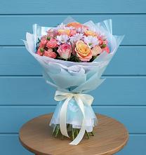 Букет цветов из:  Хризантемы и Розы в Жирнове