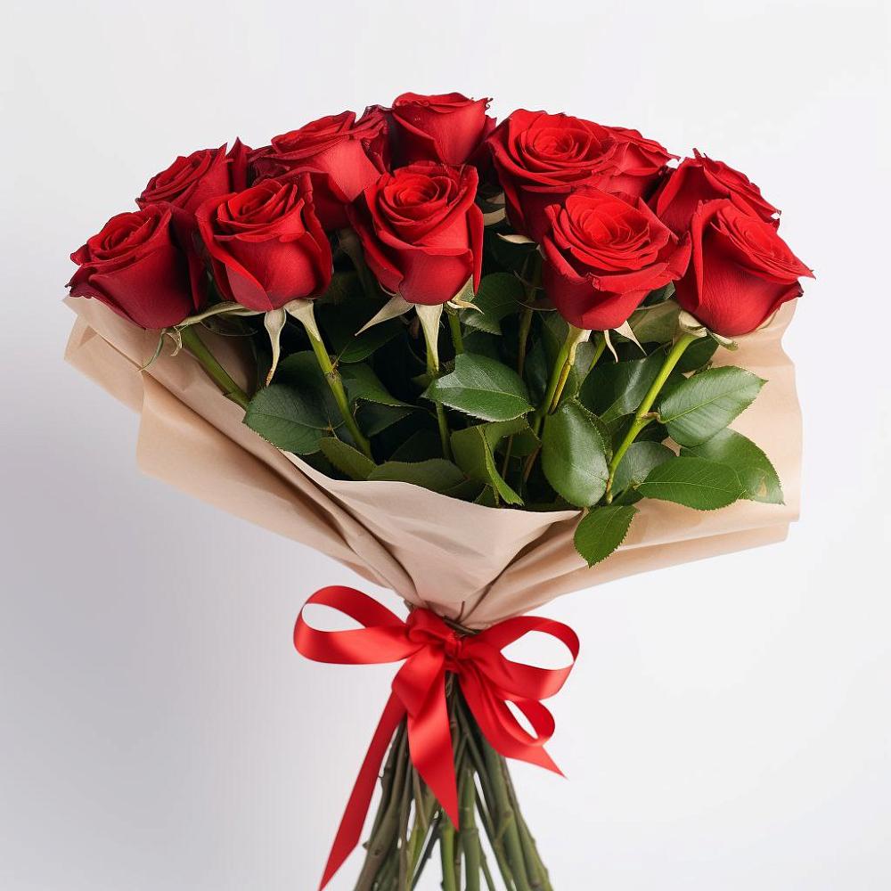 Букет 11 Красных роз Эдлесс Лав в Жирнове