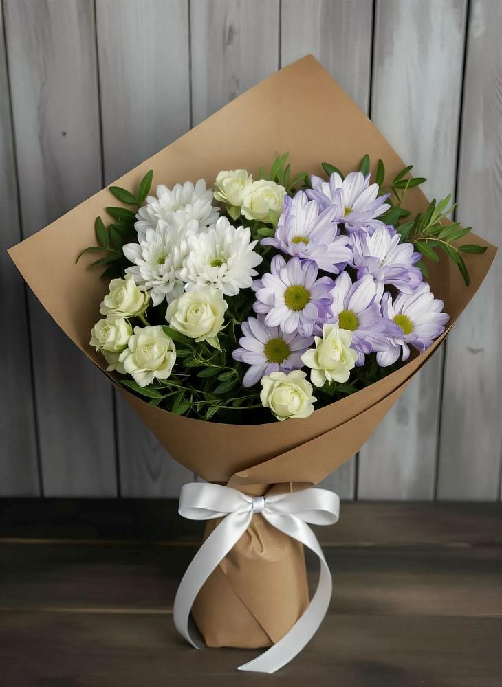 Букет цветов из: Хризантемы и Розы в Жирнове